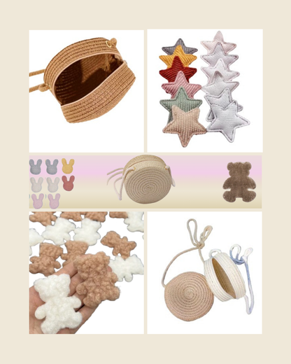 עיצוב תיקי קש (L) אופנתיים מינ׳ 5 משתתפים | ערכות יצירה ליום הולדת