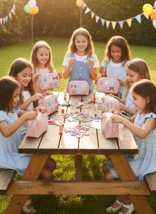 ל-10 משתתפים (M) ערכות יצירה ליום הולדת | עיצוב תיקי רחצה