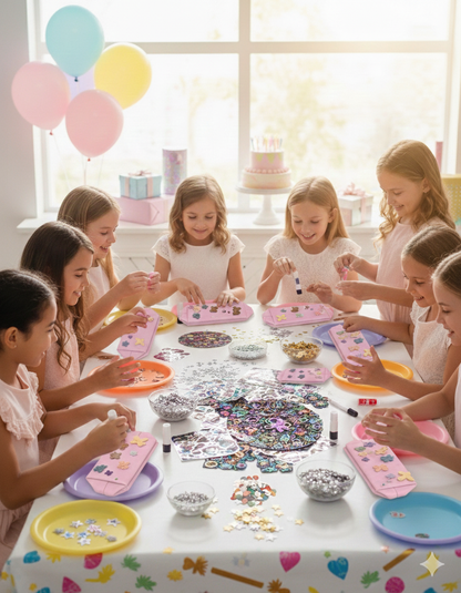 מארזי יצירה: 🛍️ תיקי איפור & גלאם הוליוודי (חבילה ל-🔟 בנות)