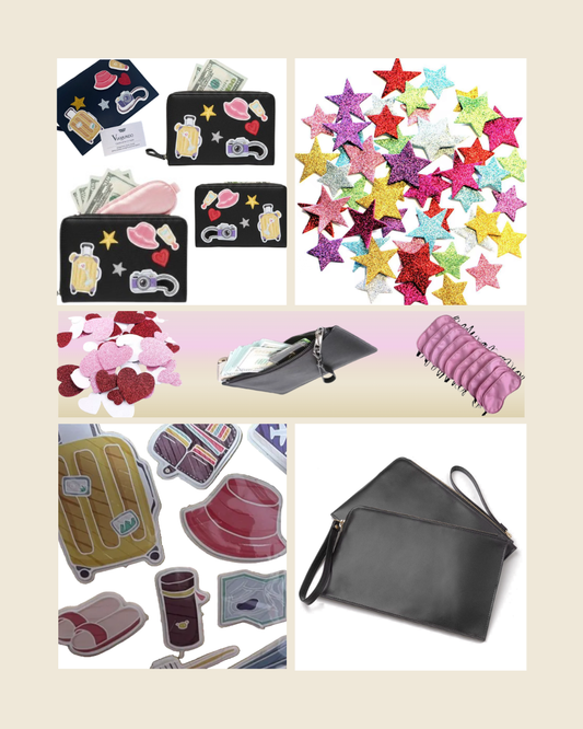 ערכות יצירה לימי הולדת | עיצוב ארנקי טיסה סטייל מיליון דולר | חבילה ל-10 משתתפים