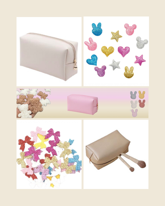 ערכות יצירה ליום הולדת | עיצוב תיקי איפור (L) ל-12 משתתפים